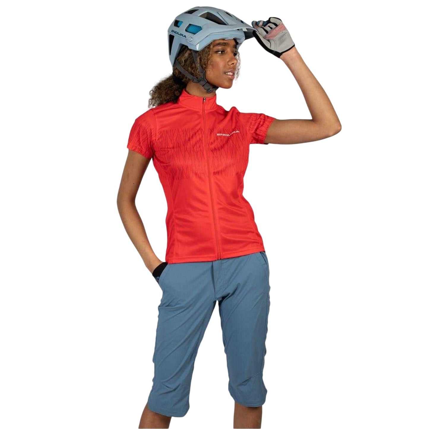 Blue Steel - Side - Endura Womens-Ladies Hummvee Lite Cycling 3-4 Shorts