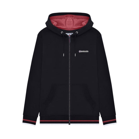 Black - Front - Lambretta Mens Hooded Sweat Jacket