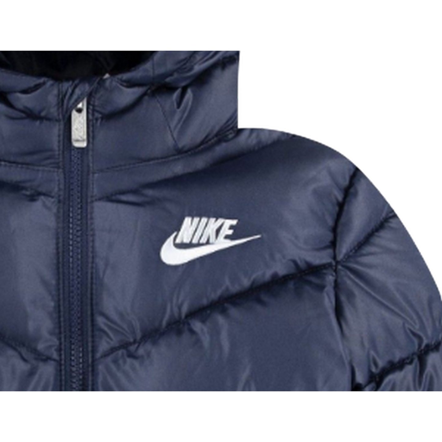 Midnight Navy - Side - Nike Baby Quilted Hooded Puffer Jacket