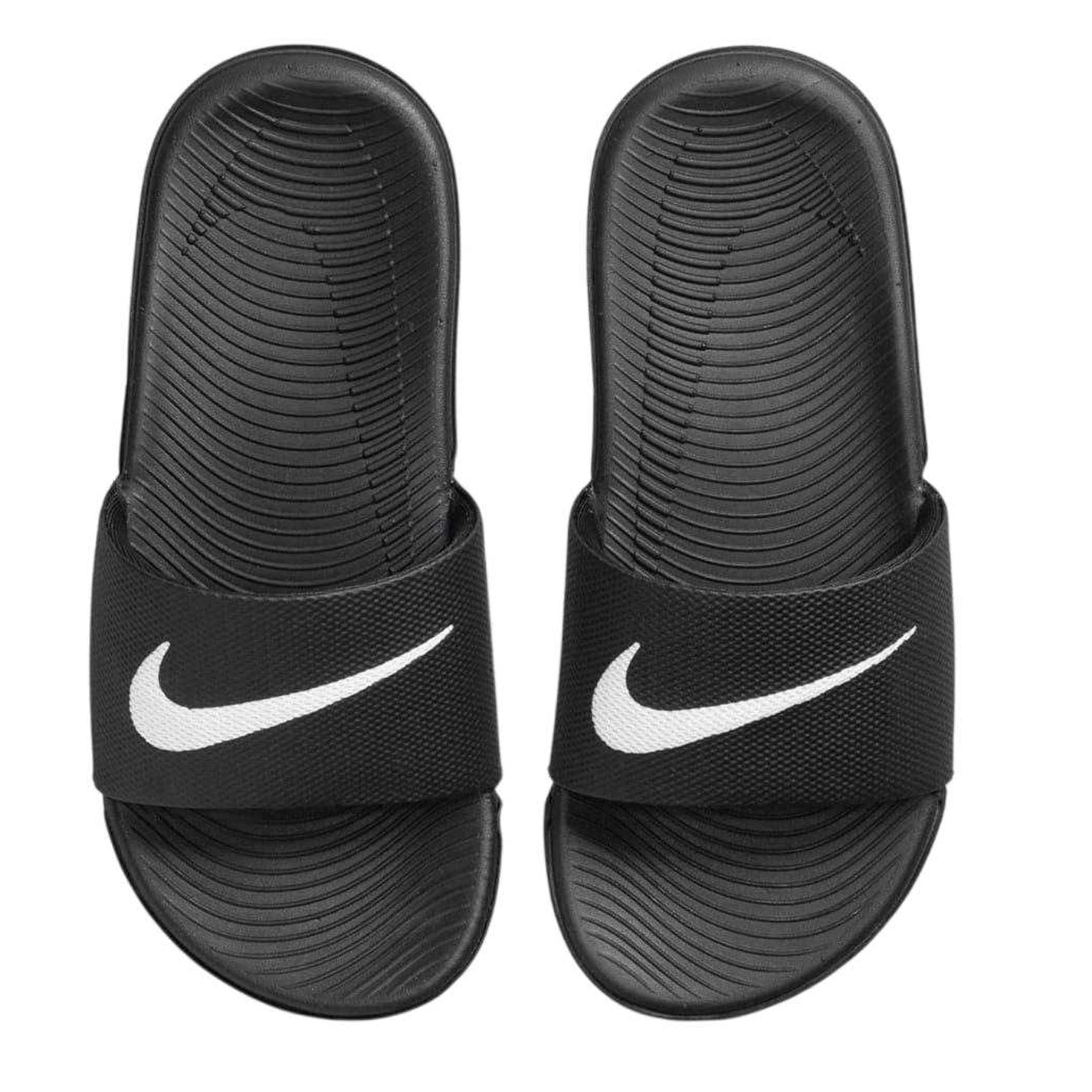 All Black - Lifestyle - Nike Childrens-Kids Kawa Single Strap Flat Slides