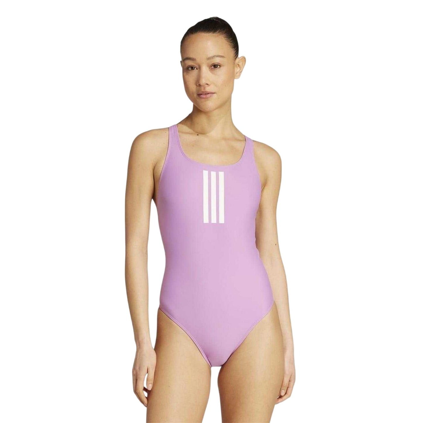 Purple-White - Lifestyle - Adidas Womens-Ladies One Piece Swimsuit