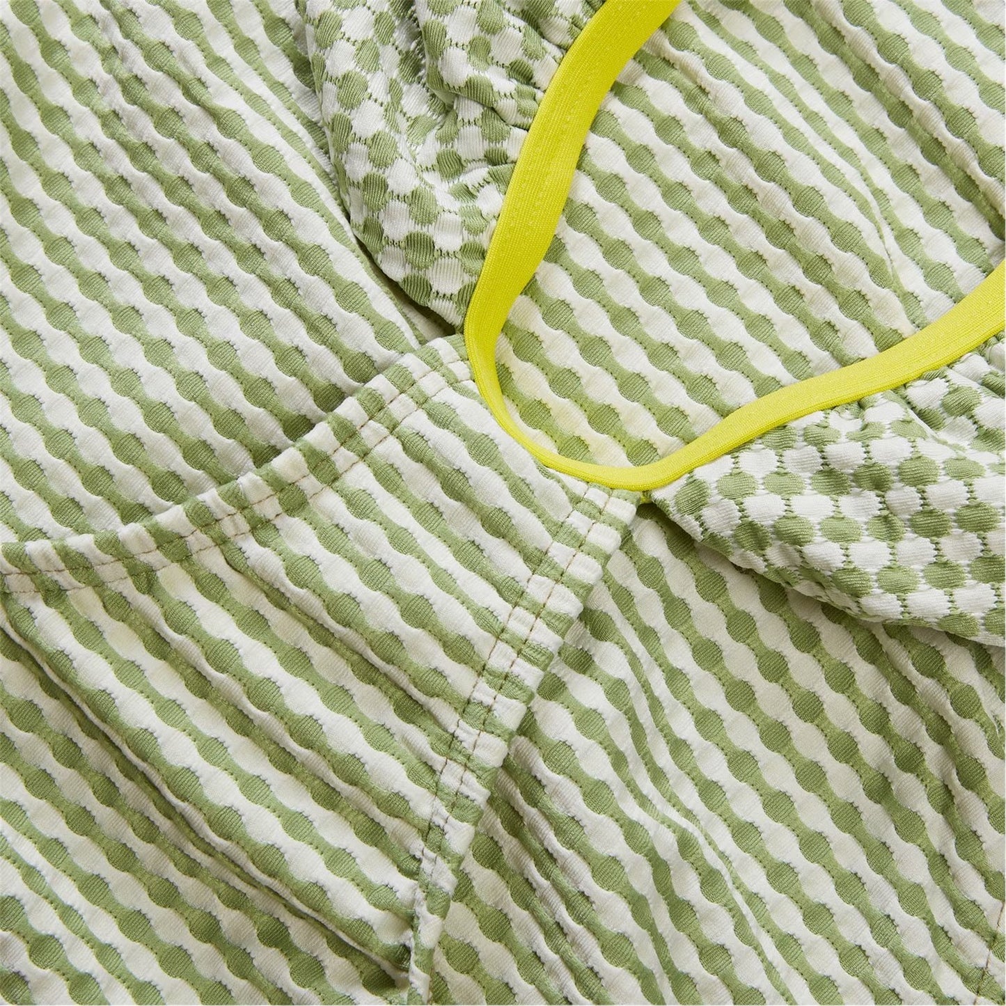 Green - Side - Speedo Womens-Ladies Gingham Cut Out One Piece Swimsuit