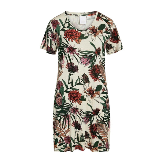 Snow White - Front - CCDK Copenhagen Womens-Ladies Jacqueline Protea T-Shirt Dress