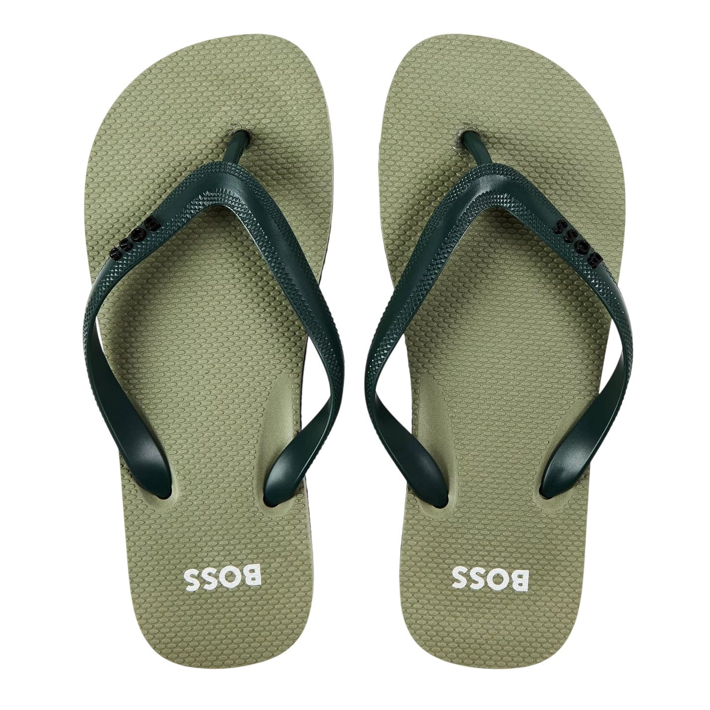 Green - Side - Boss Boys Rubber Slippers