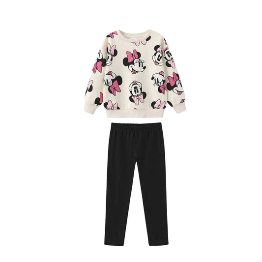 Pink - Front - Disney Childrens-Kids Minnie Mouse Loungewear Set