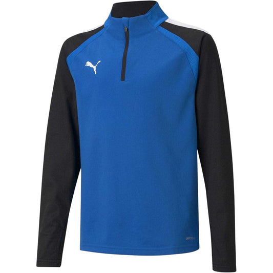 Blue - Front - Puma Childrens-Kids TeamLIGA Quarter Zip Fleece Top