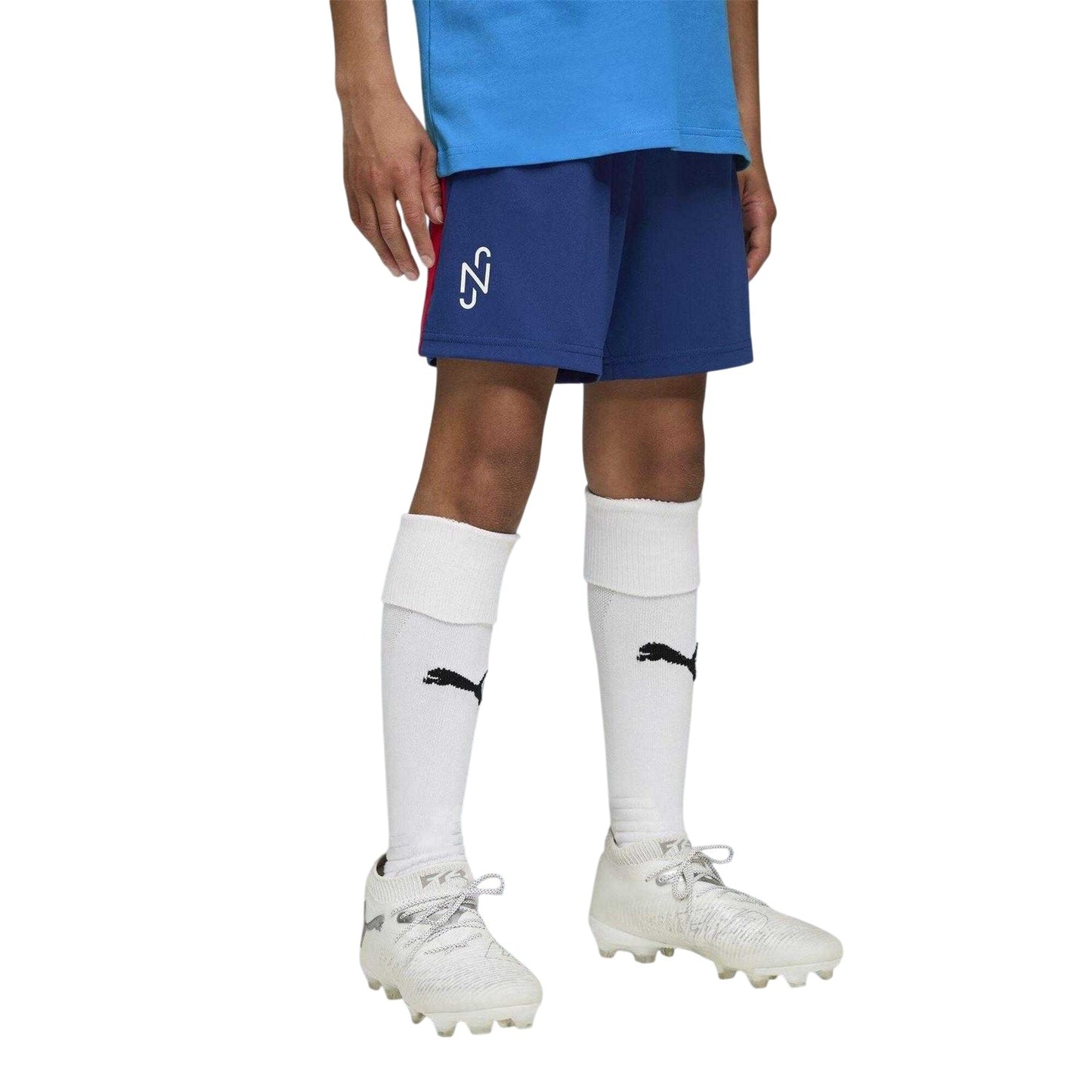 Blue-Red - Pack Shot - Puma Childrens-Kids Neymar JR Training Shorts
