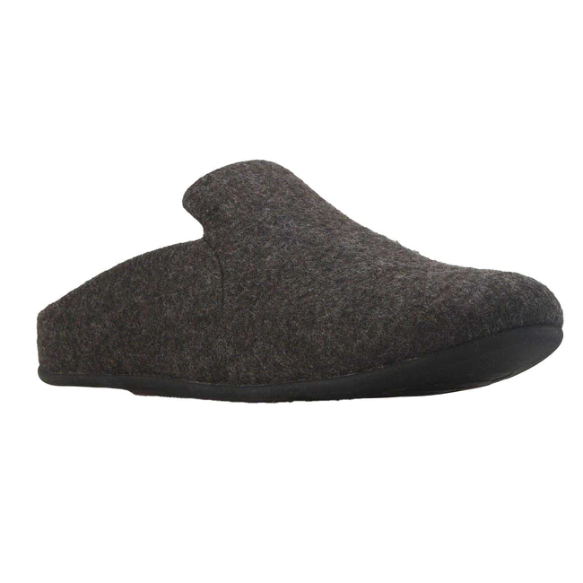 Black - Front - FitFlop Womens-Ladies Chrissie II Haus e01 Felt Slippers