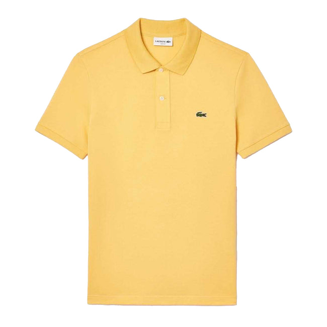 Yellow - Front - Lacoste Mens Pique Slim Polo Shirt