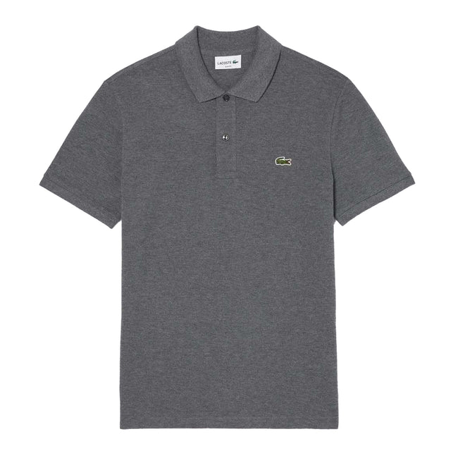 Grey - Front - Lacoste Mens Pique Slim Polo Shirt