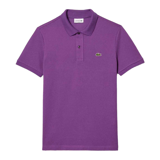 Purple - Front - Lacoste Mens Pique Slim Polo Shirt
