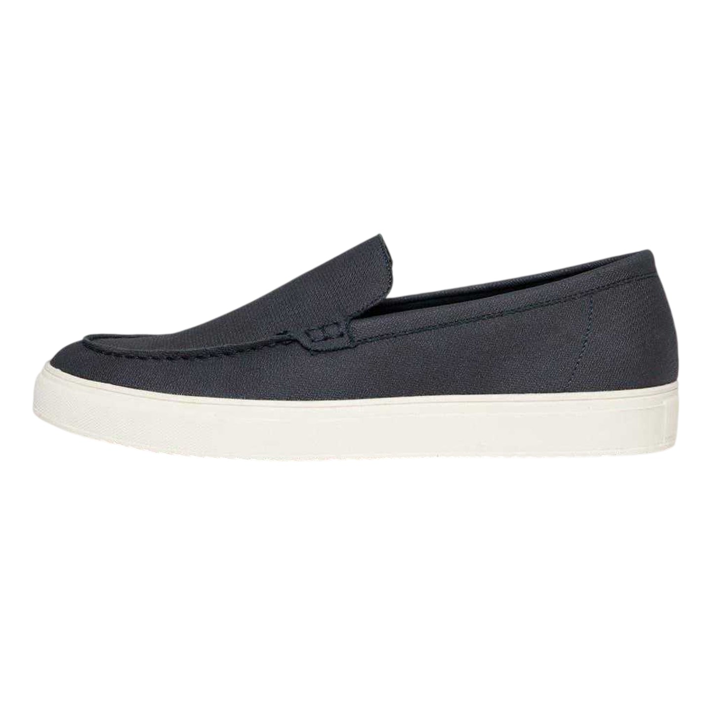 Navy - Back - Threadbare Mens Anthony Canvas Flat Loafers
