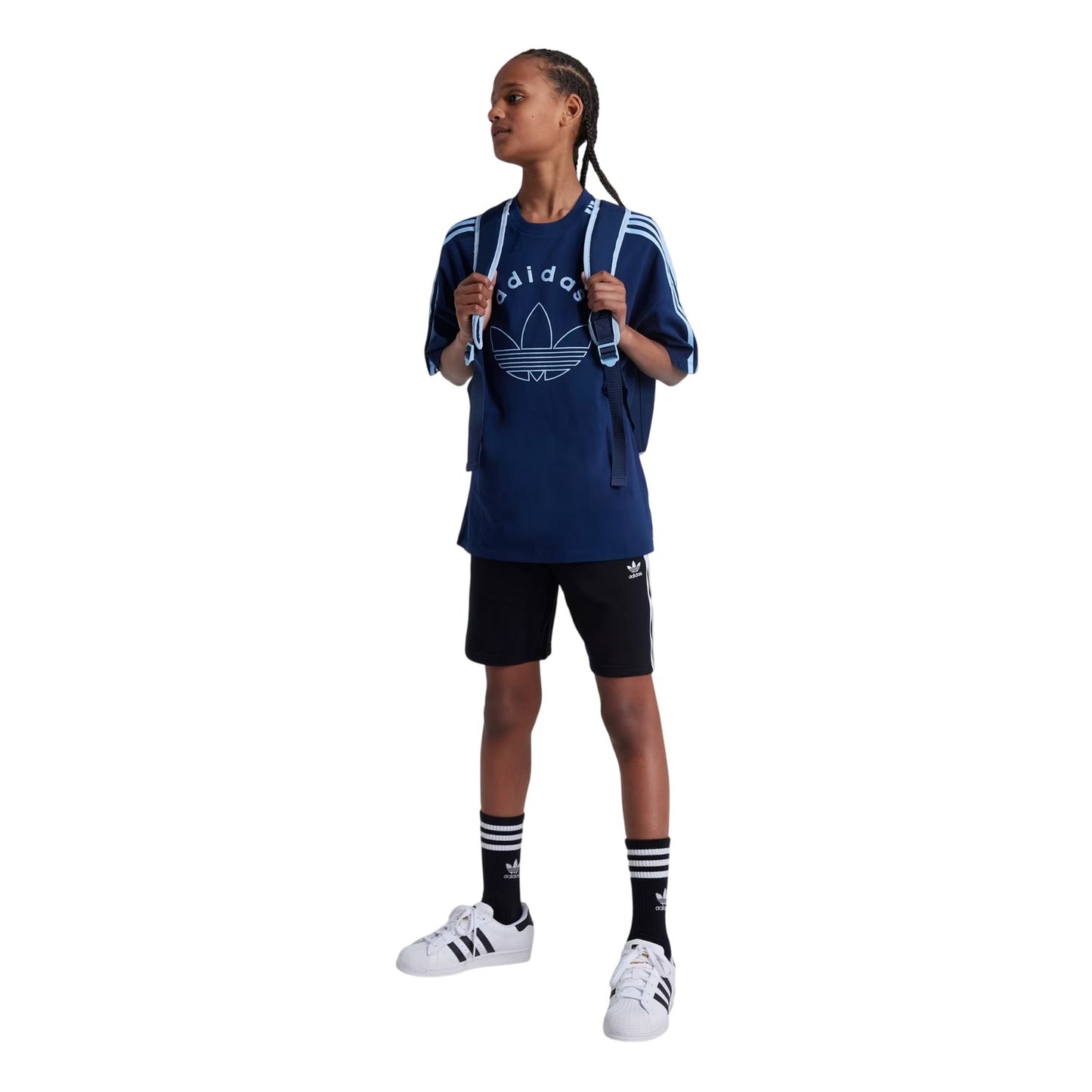 Black - Lifestyle - Adidas Childrens-Kids Adicolor 3 Stripes Shorts