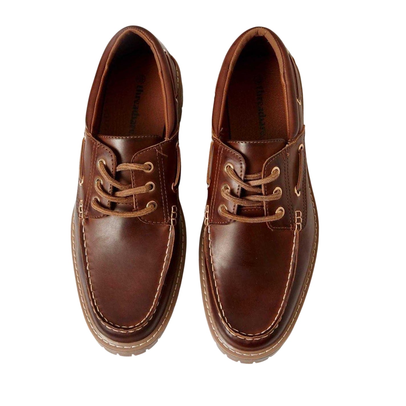 Brown - Side - Threadbare Mens Loafers