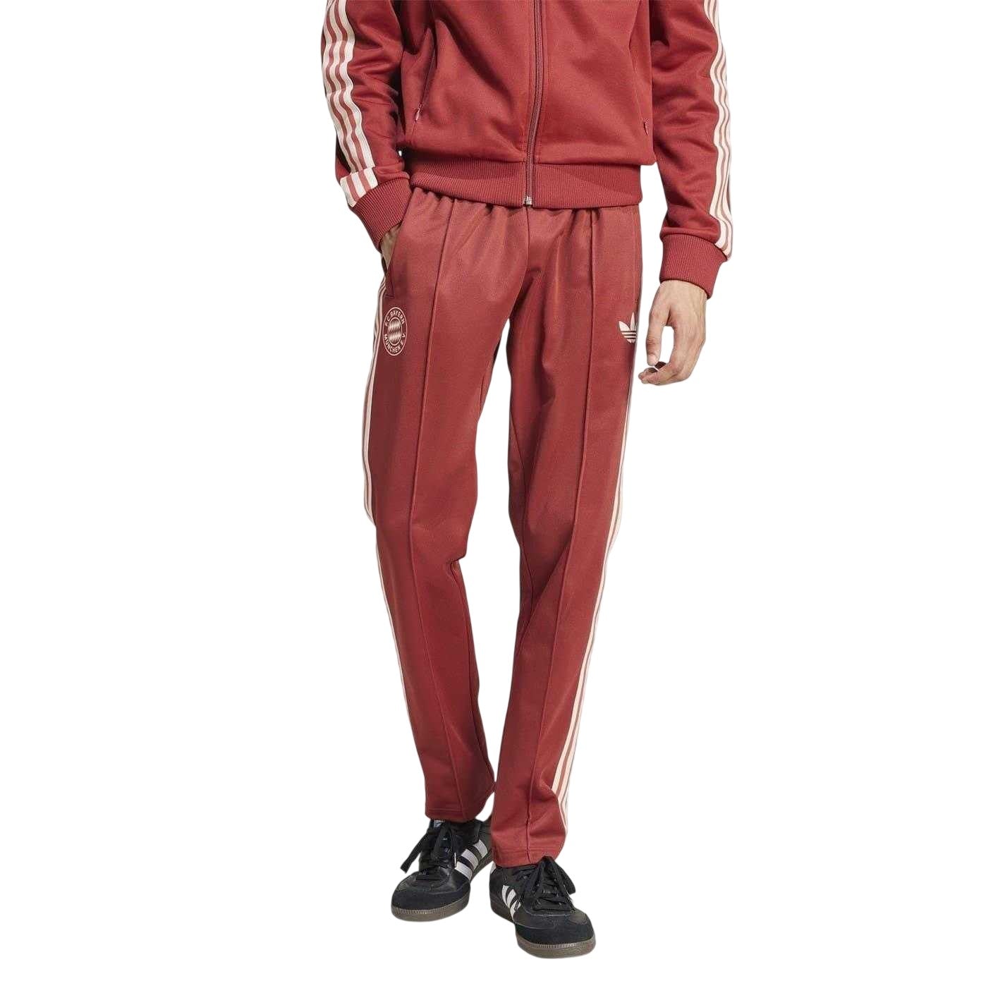 Red - Pack Shot - Adidas Mens Originals FC Bayern Munich Tracksuit Bottoms
