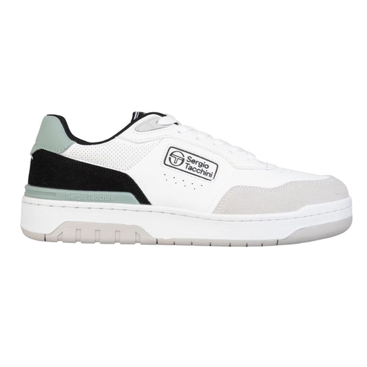 White - Front - Sergio Tacchini Mens Livorno Leather Trainers