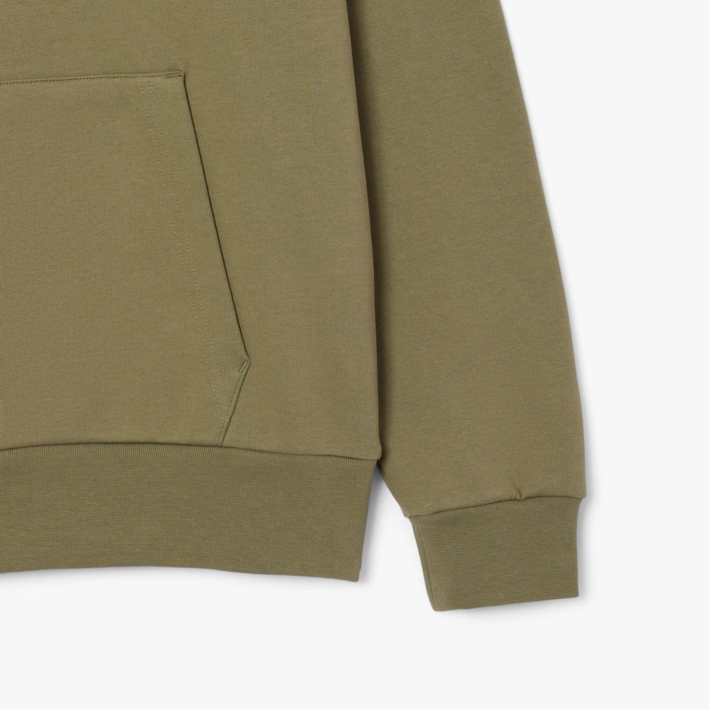 Green - Close up - Lacoste Mens Organic Cotton Hoodie