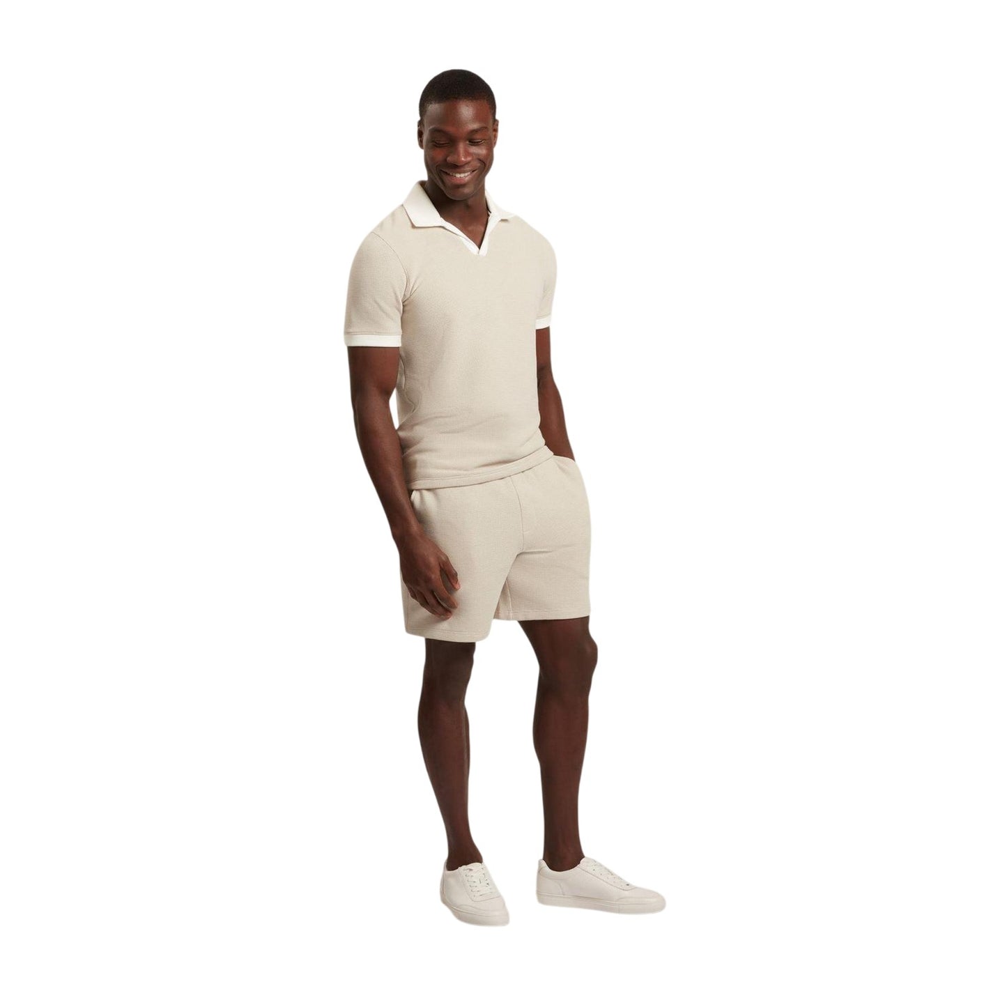 Ecru - Lifestyle - Ted Baker Mens Textured Shorts