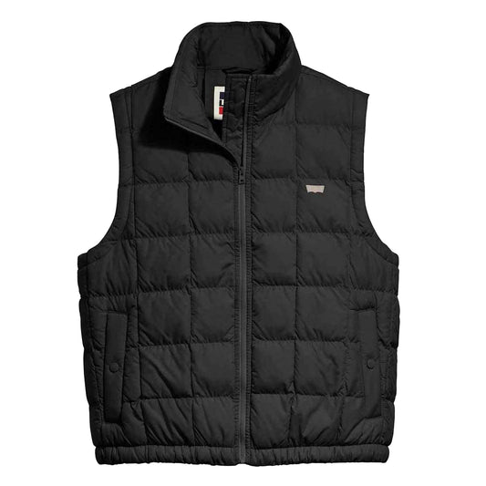 Black - Front - Levis Womens-Ladies Briar Puffer Gilet