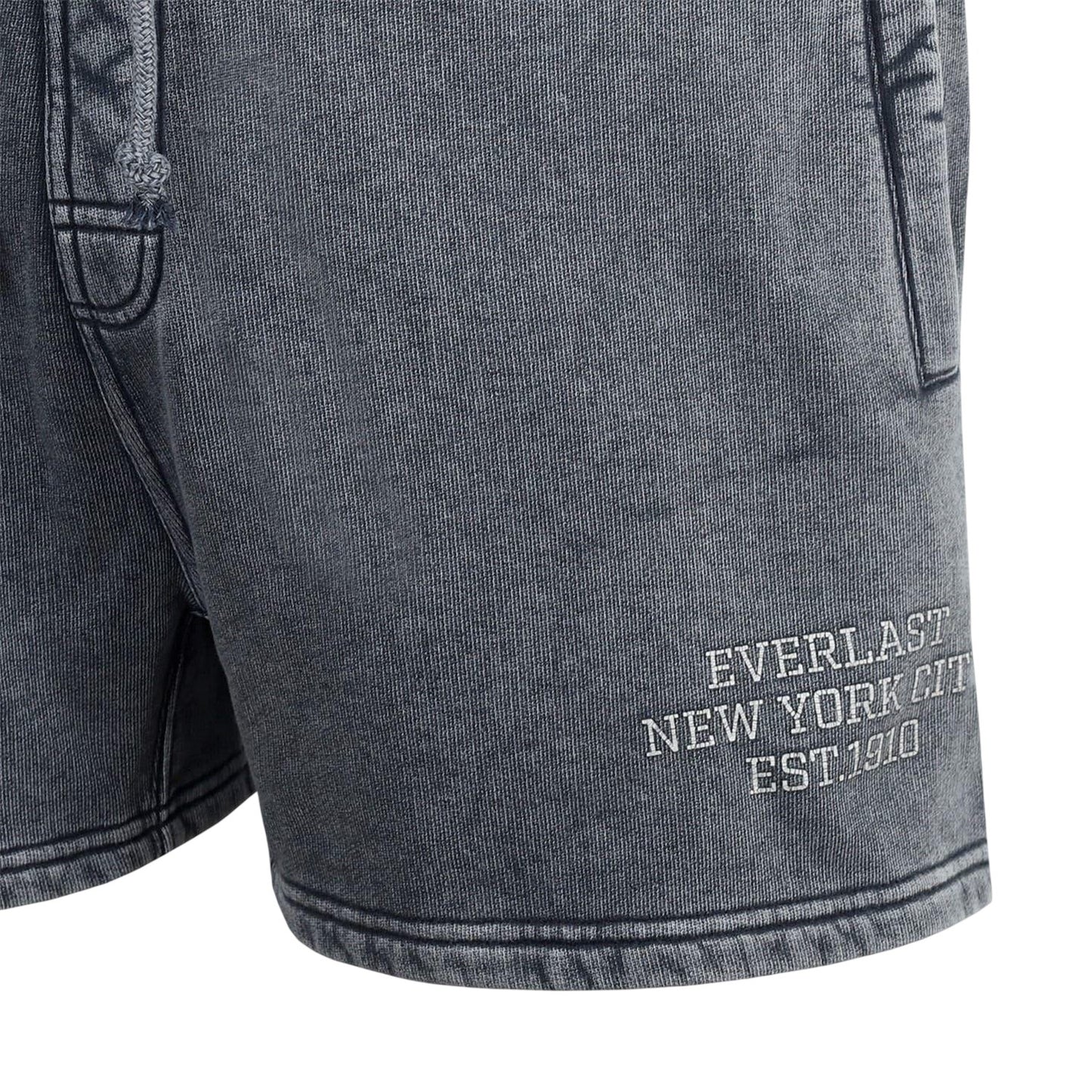 Washed Grey - Pack Shot - Everlast Mens NYC Lettering Shorts