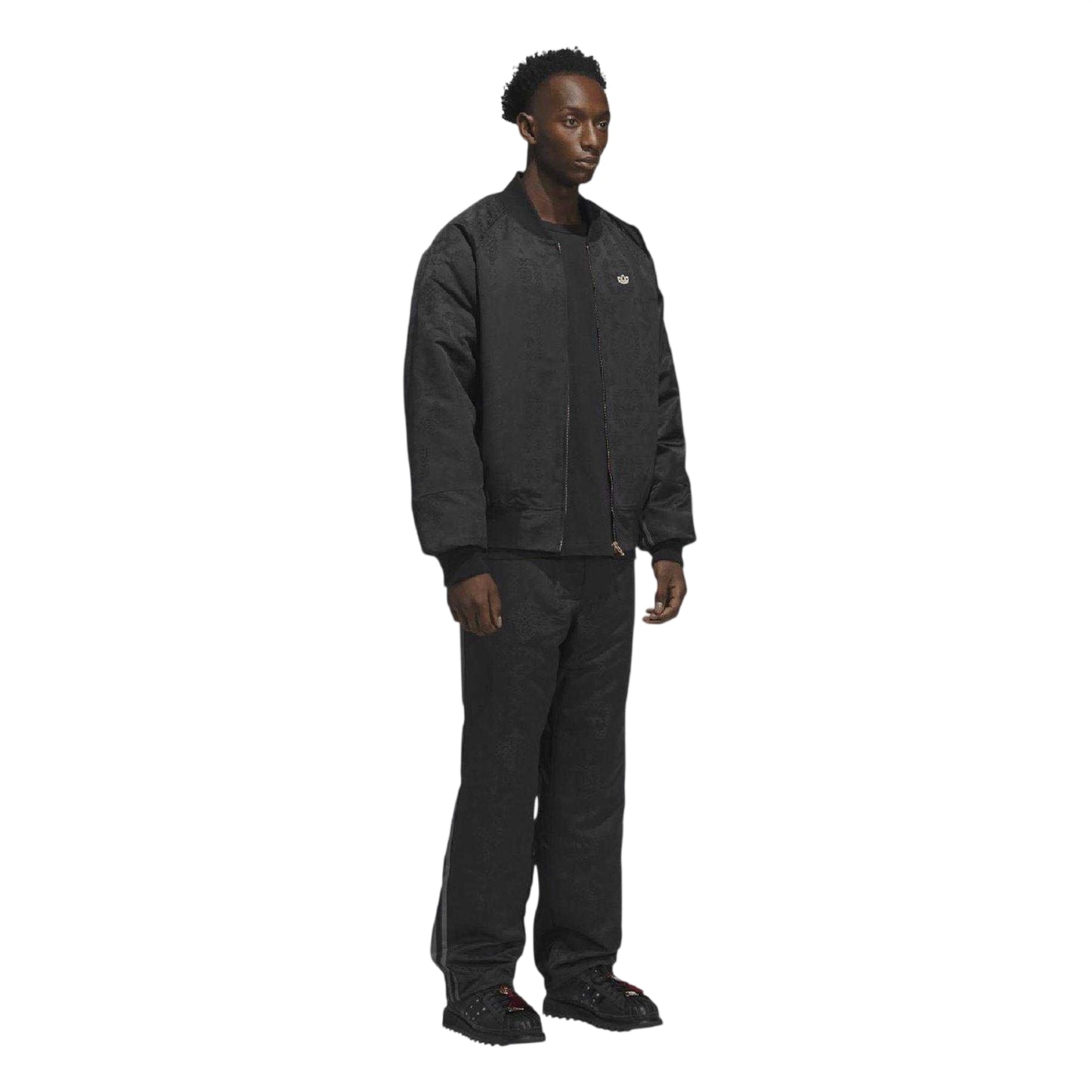 Black - Lifestyle - Adidas Mens Clot All-Over Print Tracksuit Bottoms