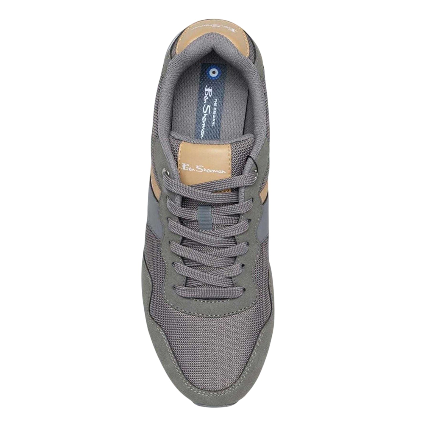 Grey-Brown - Lifestyle - Ben Sherman Mens Logo Flat Trainers