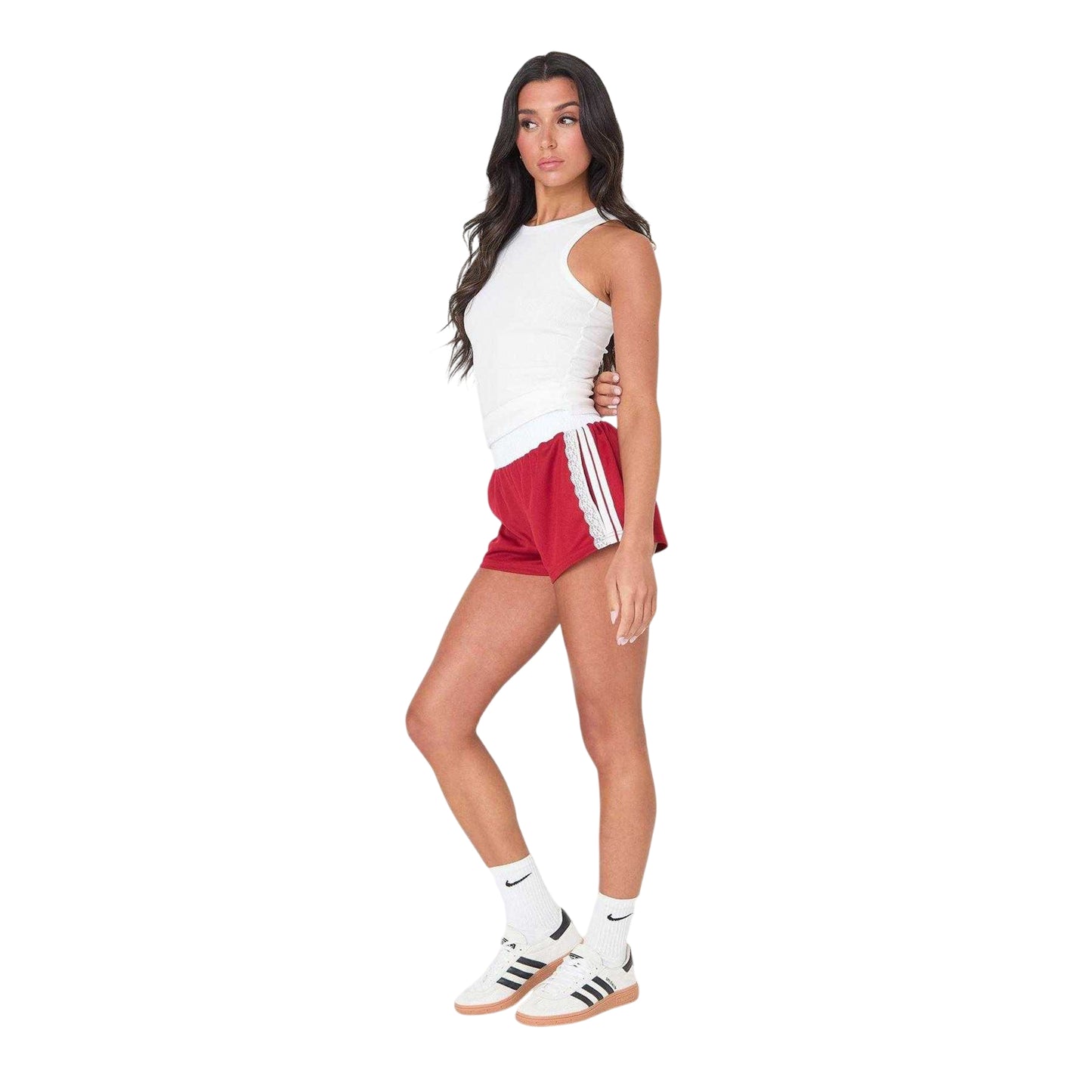 Red - Lifestyle - I Saw It First Womens-Ladies Woven Open Pocket Shorts