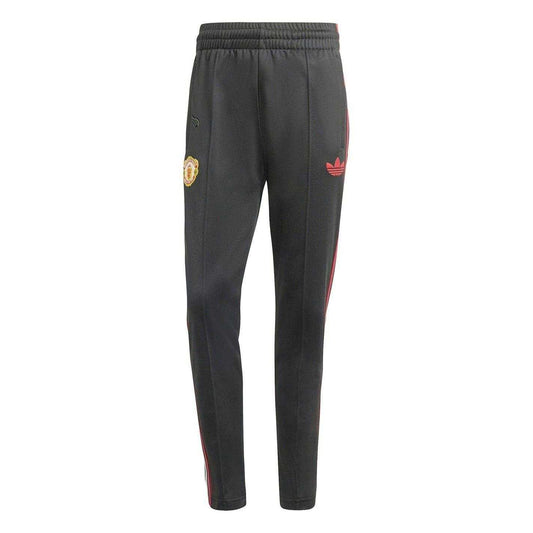 Black - Front - Adidas Mens Manchester United FC Tracksuit Bottoms