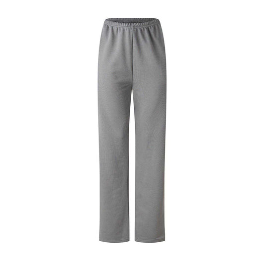Wolf Grey - Front - Sisters and Seekers Womens-Ladies Embroidered Logo Wide Leg Sweatpants