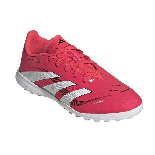 Red-White - Front - Adidas Childrens-Kids Predator League Artificial Ground Football Boots