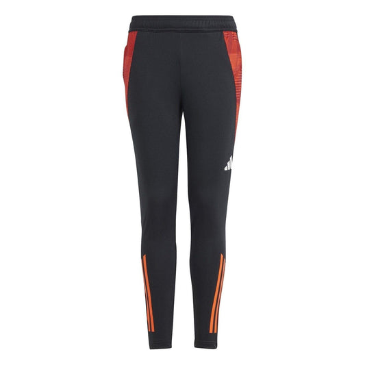 Black-Solar Red - Front - Adidas Childrens-Kids Tiro 24 Competition Tracksuit Bottoms