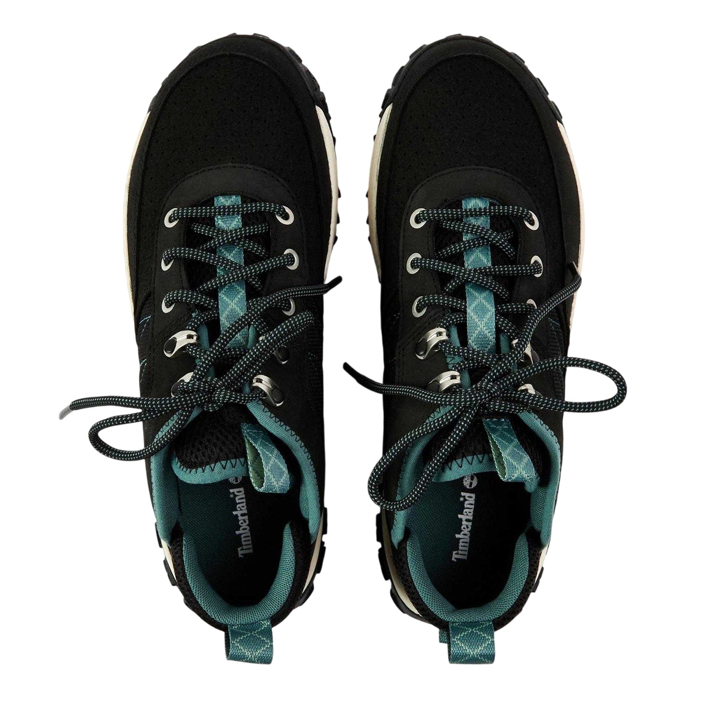 Black-White - Side - Timberland Womens-Ladies Motion 6 Leather GreenStride Walking Shoes