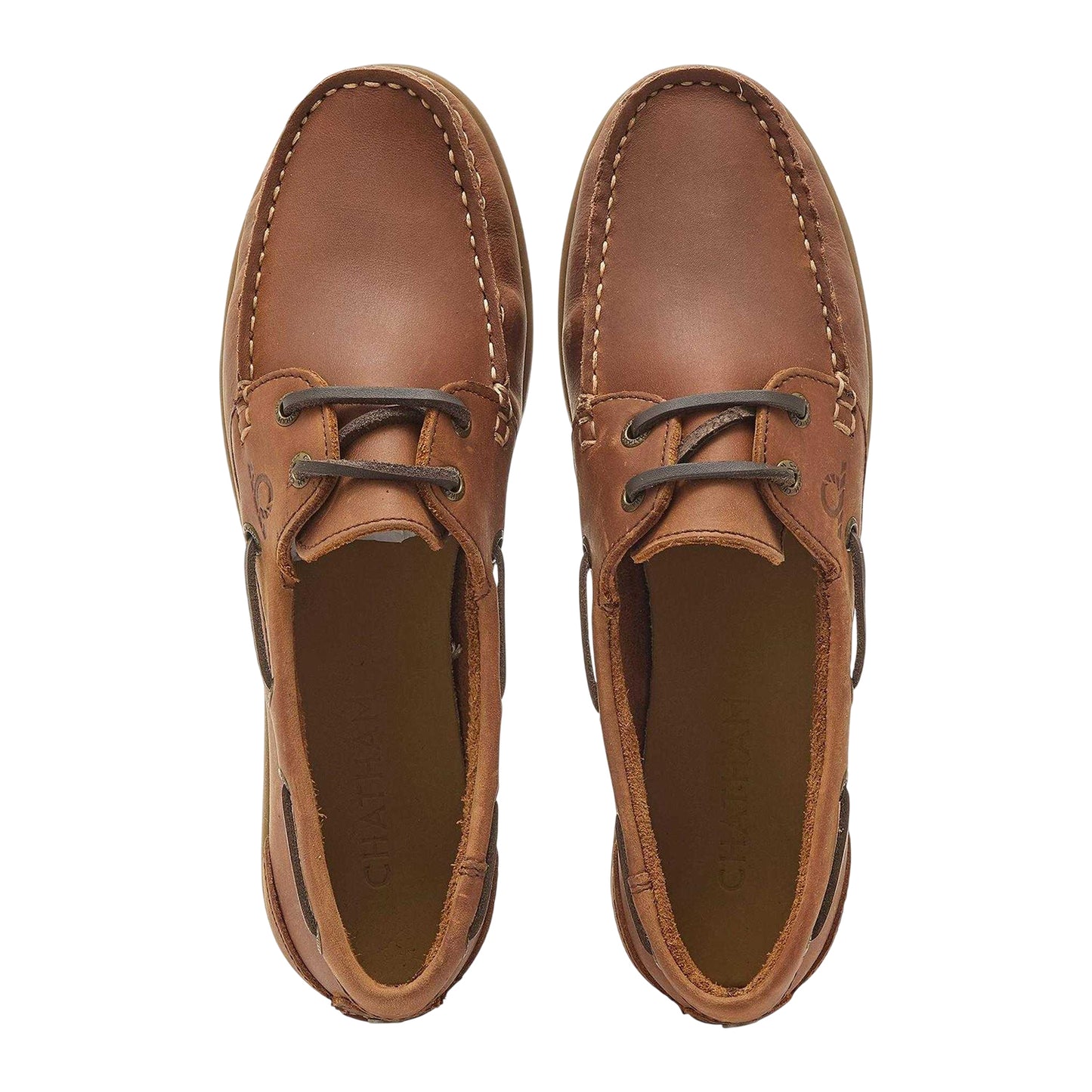 Dark Tan - Lifestyle - Chatham Womens-Ladies Leather Boat Shoes