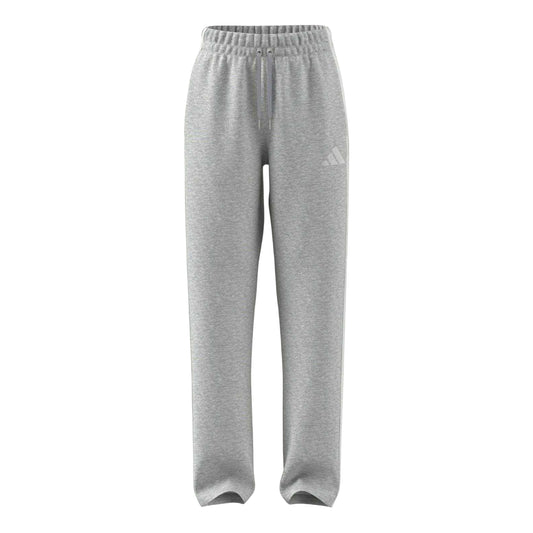 Medium Grey - Front - Adidas Womens-Ladies Essential French Terry 3 Stripes Jogging Bottoms