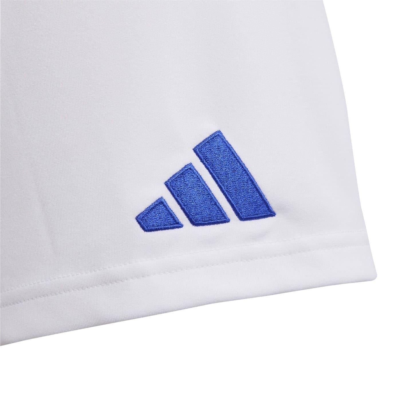 White - Side - Adidas Childrens-Kids 24-25 Olympique Lyonnais Home Shorts