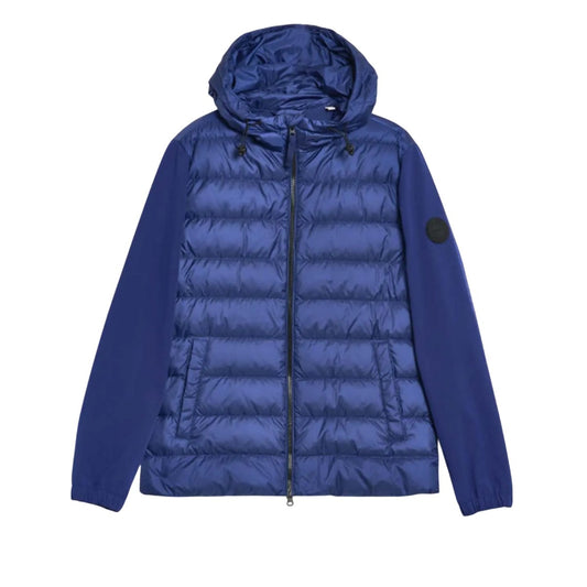 Navy - Front - Gant Mens Mixed Softshell Down Jacket