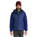 Navy - Side - Gant Mens Mixed Softshell Down Jacket