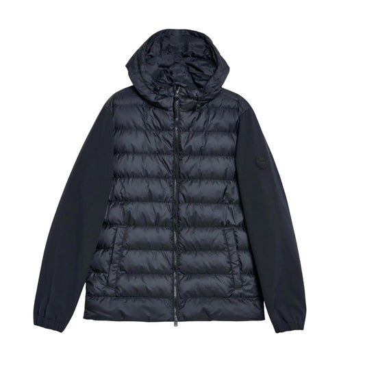 Black - Front - Gant Mens Mixed Softshell Down Jacket