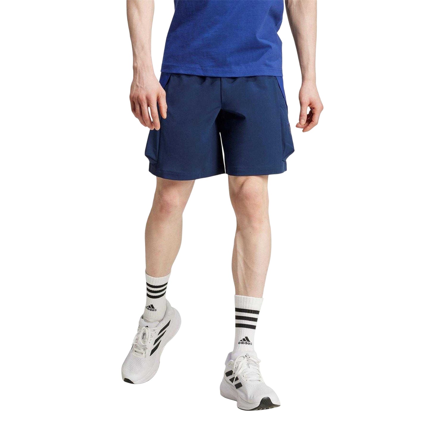 Night Indigo - Side - Adidas Mens Manchester United FC Shorts
