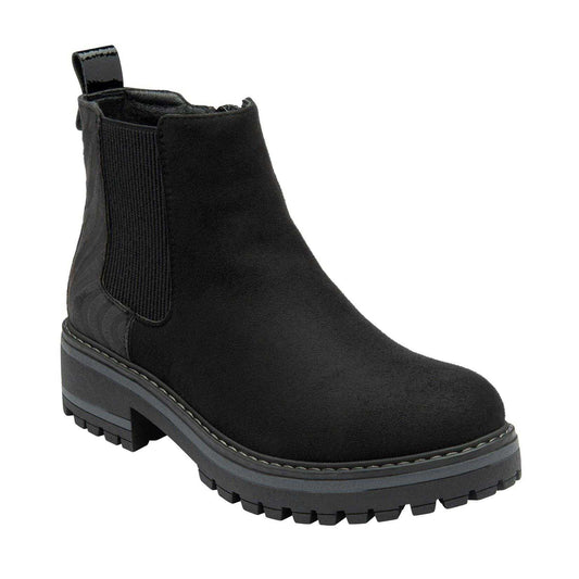 Black - Front - Lotus Shoes Womens-Ladies Prescott Suede Chelsea Boots