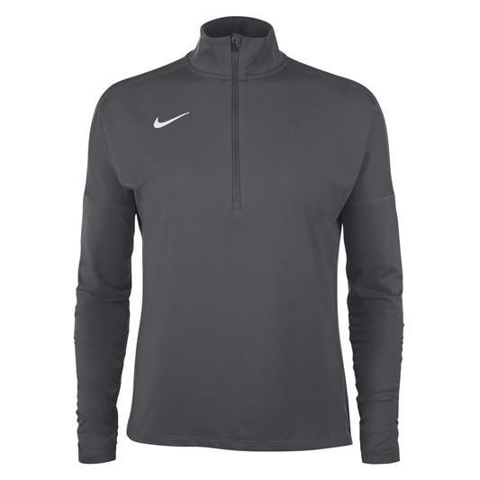 Anthracite - Front - Nike Womens-Ladies Funnel Neck Regular Long-Sleeved Top