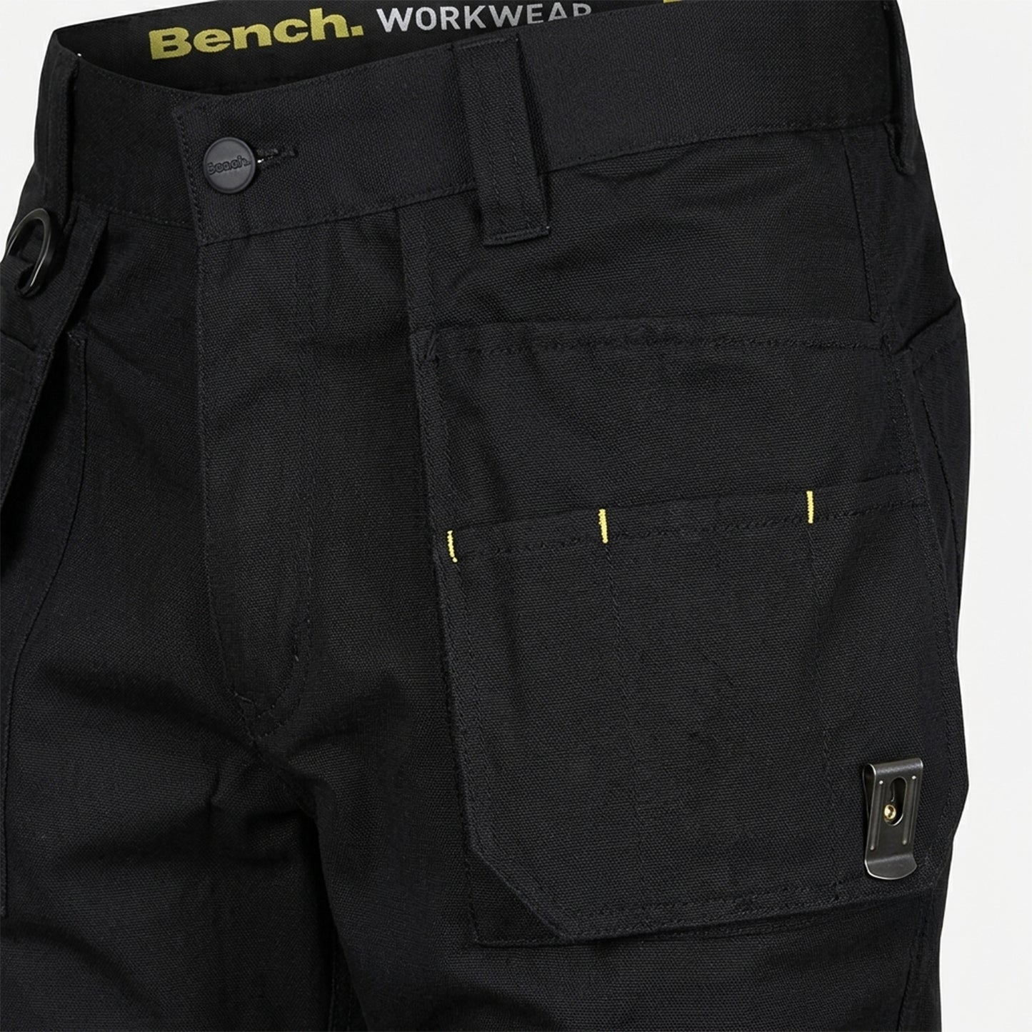 Black - Side - Bench Mens Nervada Holster Logo Trousers