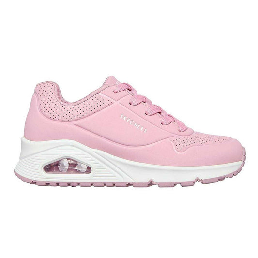 Pink-White - Front - Skechers Childrens-Kids Stand On Air Trainers