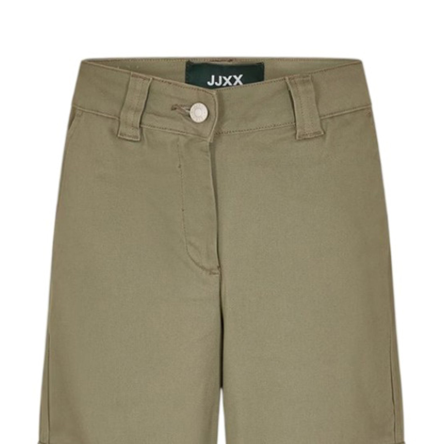 Dusty Olive - Side - JJXX Womens-Ladies Straight Cargo Trousers