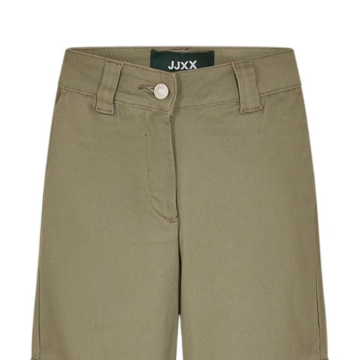 Dusty Olive - Side - JJXX Womens-Ladies Straight Cargo Trousers