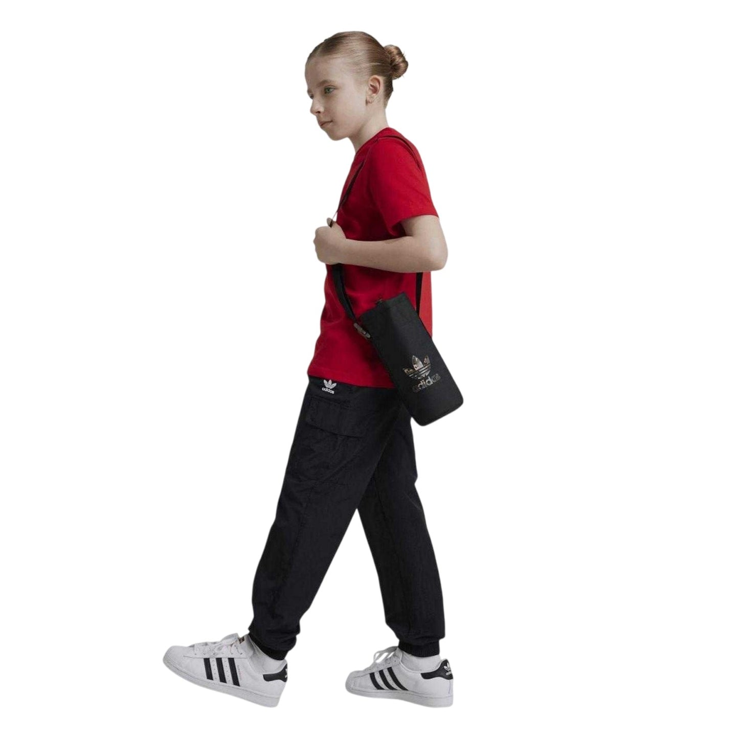 Black - Pack Shot - Adidas Childrens-Kids Essentials Trefoil Tracksuit Bottoms