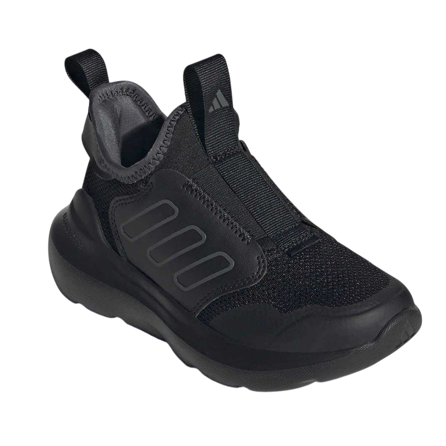 Triple Black - Pack Shot - Adidas Childrens-Kids Tensaur 3 Stripes Trainers