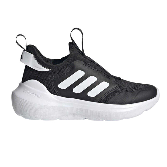 Black-White - Front - Adidas Childrens-Kids Tensaur 3 Stripes Trainers