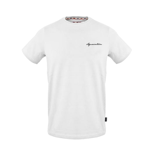 White - Front - Aquascutum Mens Cotton Short-Sleeved T-Shirt