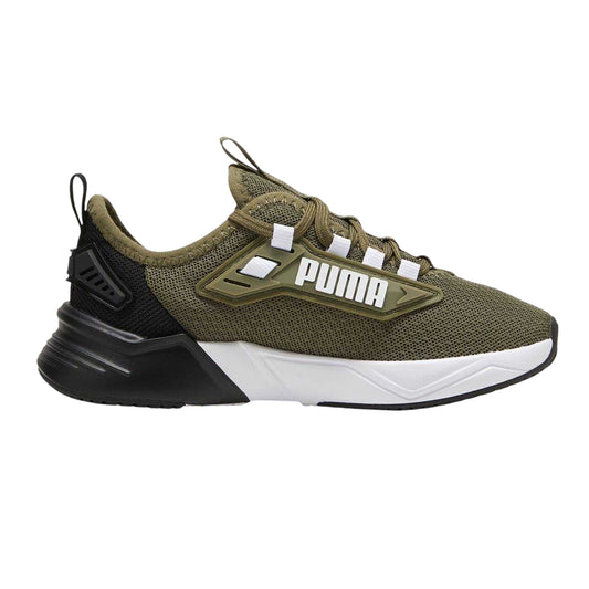 Green-Black - Front - Puma Childrens-Kids Mesh Running Trainers